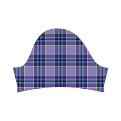 Purple Plaid Tartan 1 Kids  Short Sleeve Velvet Dress from ArtsNow.com Left Sleeve