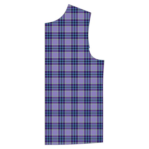 Purple Plaid Tartan 1 Kid s Button Up Puffer Vest from ArtsNow.com Front Left