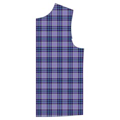 Purple Plaid Tartan 1 Kid s Button Up Puffer Vest from ArtsNow.com Front Left