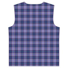 Purple Plaid Tartan 1 Kid s Button Up Puffer Vest from ArtsNow.com Back