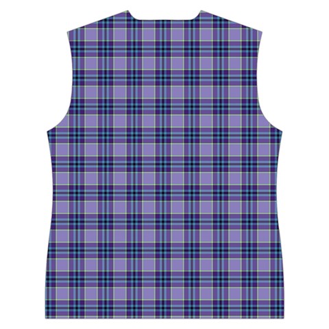 Purple Plaid Tartan 1 Women s Button Up Vest from ArtsNow.com Back