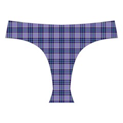 Purple Plaid Tartan 1 Cross Back Hipster Bikini Set from ArtsNow.com Front Under