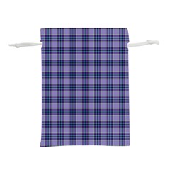 Purple Plaid Tartan 1 Lightweight Drawstring Pouch (S) from ArtsNow.com Front