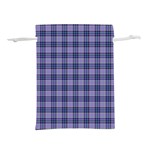 Purple Plaid Tartan 1 Lightweight Drawstring Pouch (S)