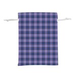 Purple Plaid Tartan 1 Lightweight Drawstring Pouch (L)