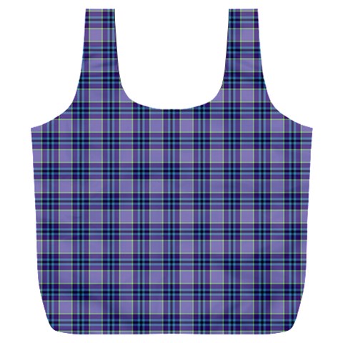 Purple Plaid Tartan 1 Full Print Recycle Bag (XXL) from ArtsNow.com Front