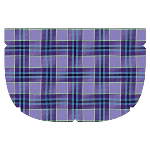 Purple Plaid Tartan 1 Make Up Case (Small) from ArtsNow.com Side Left