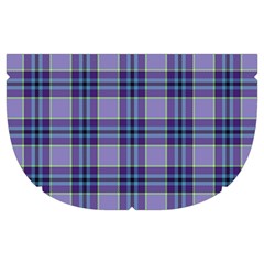 Purple Plaid Tartan 1 Make Up Case (Medium) from ArtsNow.com Side Right