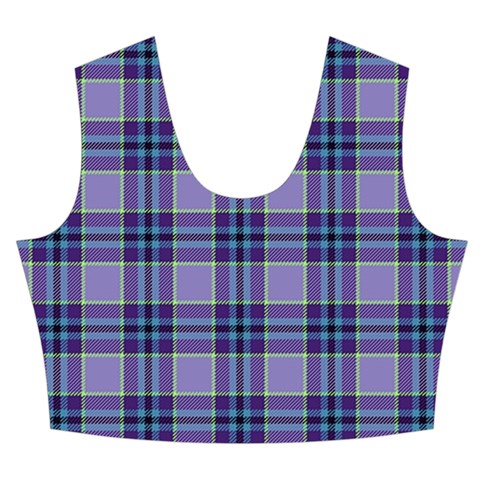 Purple Plaid Tartan 1 Women s Crop Top Pleated Skater Rave Skirt from ArtsNow.com Front