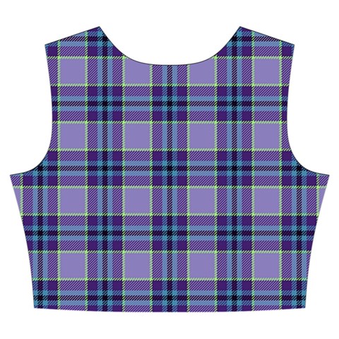 Purple Plaid Tartan 1 Women s Crop Top Pleated Skater Rave Skirt from ArtsNow.com Back