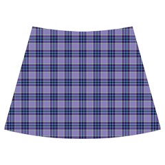 Purple Plaid Tartan 1 Knee Front Skirt