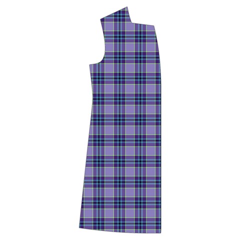 Purple Plaid Tartan 1 Kids  Long Sleeve Velvet Lounge Robe from ArtsNow.com Front Right