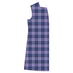 Purple Plaid Tartan 1 Kids  Long Sleeve Velvet Lounge Robe from ArtsNow.com Front Right