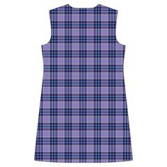 Purple Plaid Tartan 1 Kids  Long Sleeve Velvet Lounge Robe from ArtsNow.com Back