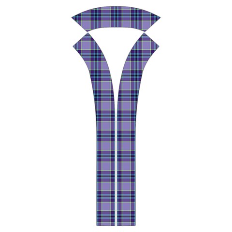 Purple Plaid Tartan 1 Kids  Long Sleeve Velvet Lounge Robe from ArtsNow.com Collar Inside