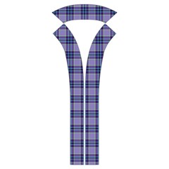 Purple Plaid Tartan 1 Kids  Long Sleeve Velvet Lounge Robe from ArtsNow.com Collar Inside