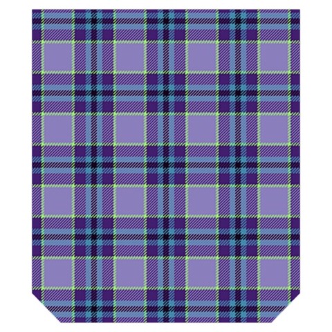 Purple Plaid Tartan 1 Kids  Long Sleeve Velvet Lounge Robe from ArtsNow.com Pocket Right