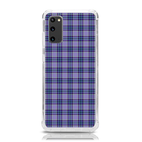 Purple Plaid Tartan 1 Samsung Galaxy S20 6.2 Inch TPU UV Case from ArtsNow.com Front