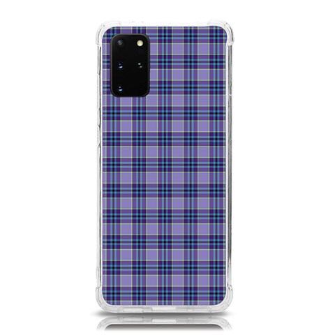 Purple Plaid Tartan 1 Samsung Galaxy S20 Plus 6.7 Inch TPU UV Case from ArtsNow.com Front