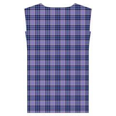 Purple Plaid Tartan 1 Kids  Stylish Hooded Puffer Vest from ArtsNow.com Back