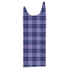 Purple Plaid Tartan 1 Kids  Stylish Hooded Puffer Vest from ArtsNow.com Front Right Side