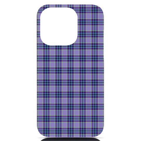 Purple Plaid Tartan 1 iPhone 14 Pro Black UV Print PC Hardshell Case from ArtsNow.com Front