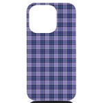 Purple Plaid Tartan 1 iPhone 14 Pro Black UV Print PC Hardshell Case