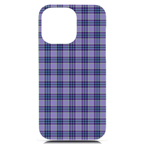 Purple Plaid Tartan 1 iPhone 14 Pro Max Black UV Print PC Hardshell Case from ArtsNow.com Front