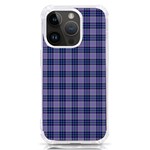 Purple Plaid Tartan 1 iPhone 14 Pro TPU UV Print Case