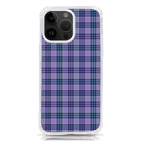 Purple Plaid Tartan 1 iPhone 14 Pro Max TPU UV Print Case from ArtsNow.com Front