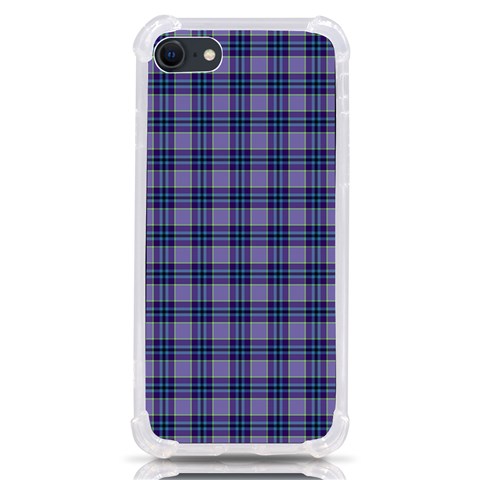 Purple Plaid Tartan 1 iPhone SE from ArtsNow.com Front