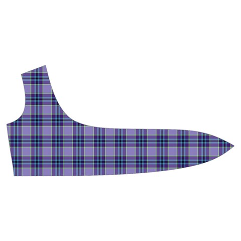 Purple Plaid Tartan 1 Trumpet Sleeve Cropped Top from ArtsNow.com Front Right