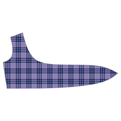 Purple Plaid Tartan 1 Trumpet Sleeve Cropped Top from ArtsNow.com Front Right