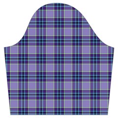 Purple Plaid Tartan 1 Trumpet Sleeve Cropped Top from ArtsNow.com Sleeve Left