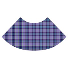 Purple Plaid Tartan 1 Trumpet Sleeve Cropped Top from ArtsNow.com Cuff Right