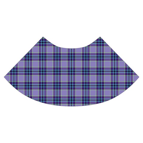 Purple Plaid Tartan 1 Trumpet Sleeve Cropped Top from ArtsNow.com Cuff Left