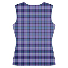 Purple Plaid Tartan 1 Women s Cut Out Long Sleeve T Back