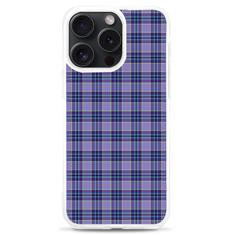 Purple Plaid Tartan 1 iPhone 15 Pro Max TPU UV Print Case from ArtsNow.com Front