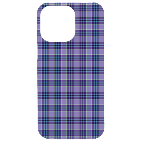 Purple Plaid Tartan 1 iPhone 15 Pro Max Black UV Print PC Hardshell Case from ArtsNow.com Front