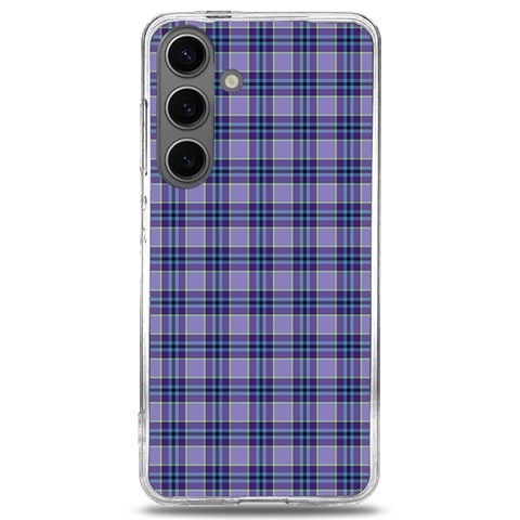 Purple Plaid Tartan 1 Samsung Galaxy S24 6.2 Inch TPU UV Case from ArtsNow.com Front