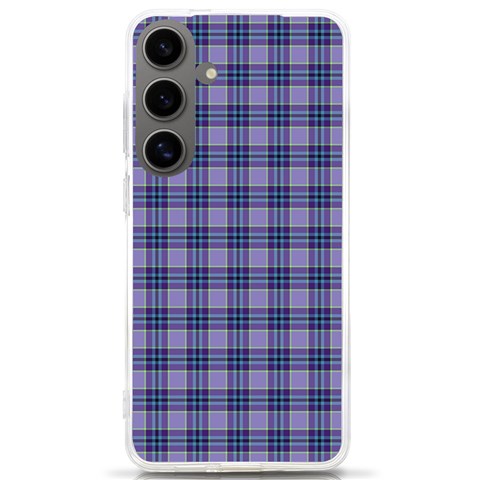 Purple Plaid Tartan 1 Samsung Galaxy S24 Ultra 6.9 Inch TPU UV Case from ArtsNow.com Front