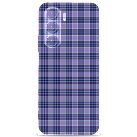 Purple Plaid Tartan 1 Samsung Galaxy S24 Plus 6.7 Inch Black TPU UV Case from ArtsNow.com Front