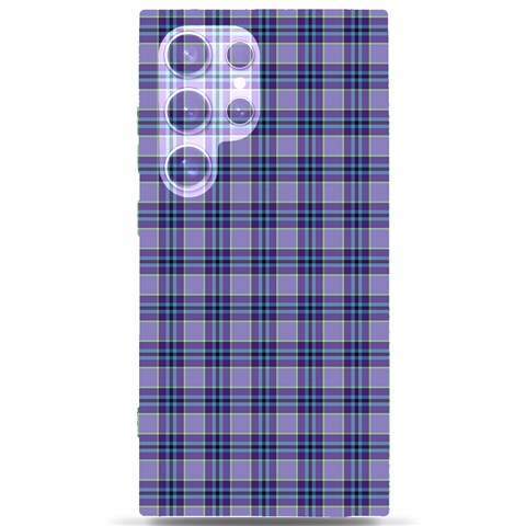 Purple Plaid Tartan 1 Samsung Galaxy S24 Ultra 6.9 Inch Black TPU UV Case from ArtsNow.com Front