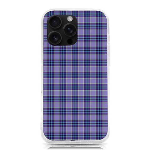 Purple Plaid Tartan 1 iPhone 16 Pro Max TPU UV Print Case from ArtsNow.com Front