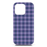 Purple Plaid Tartan 1 iPhone 16 Pro Black UV Print PC Hardshell Case