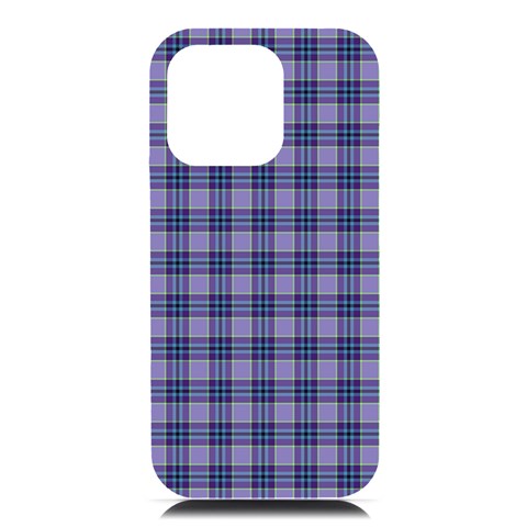 Purple Plaid Tartan 1 iPhone 16 Pro Max Black UV Print PC Hardshell Case from ArtsNow.com Front