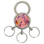 Pink ribbon 3-Ring Key Chain