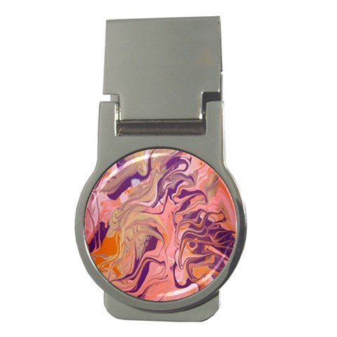 Pink ribbon Money Clips (Round)  from ArtsNow.com Front