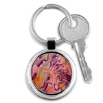 Pink ribbon Key Chain (Round)