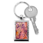 Pink ribbon Key Chain (Rectangle)